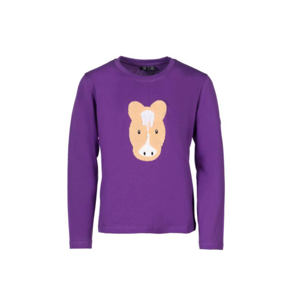 HKM Langarmshirt Amina Kinder - dunkellila, Größe 122/128