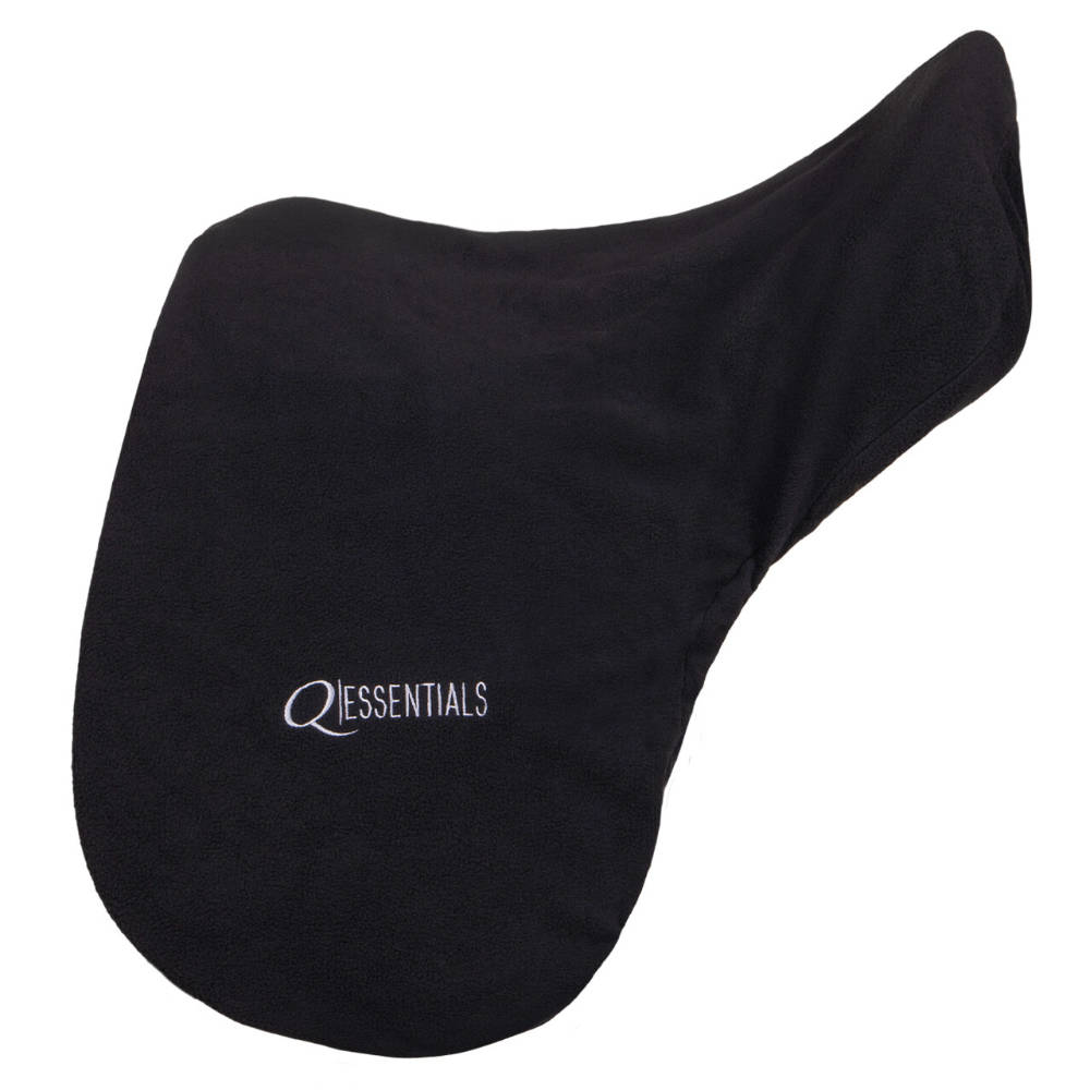 QHP Fleece Sattelbezug Sattelschoner schwarz