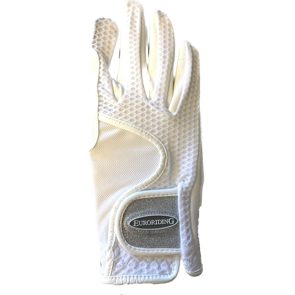 Euroriding Handschuhe Ancona - weiß, Größe 6