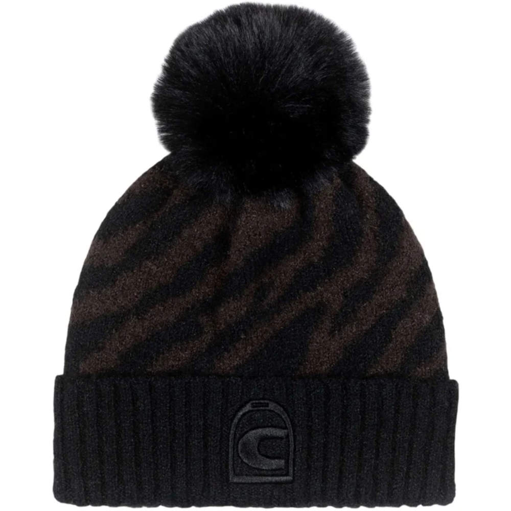 Cavallo CAVALDELMY Strickmütze mit unifarbener Krempe - black café