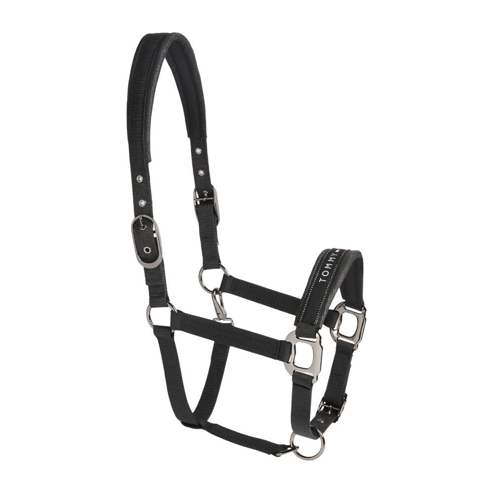 Tommy Hilfiger Equestrian Yale Shine Set Halfter mit Strick - black, Größe Vollblut
