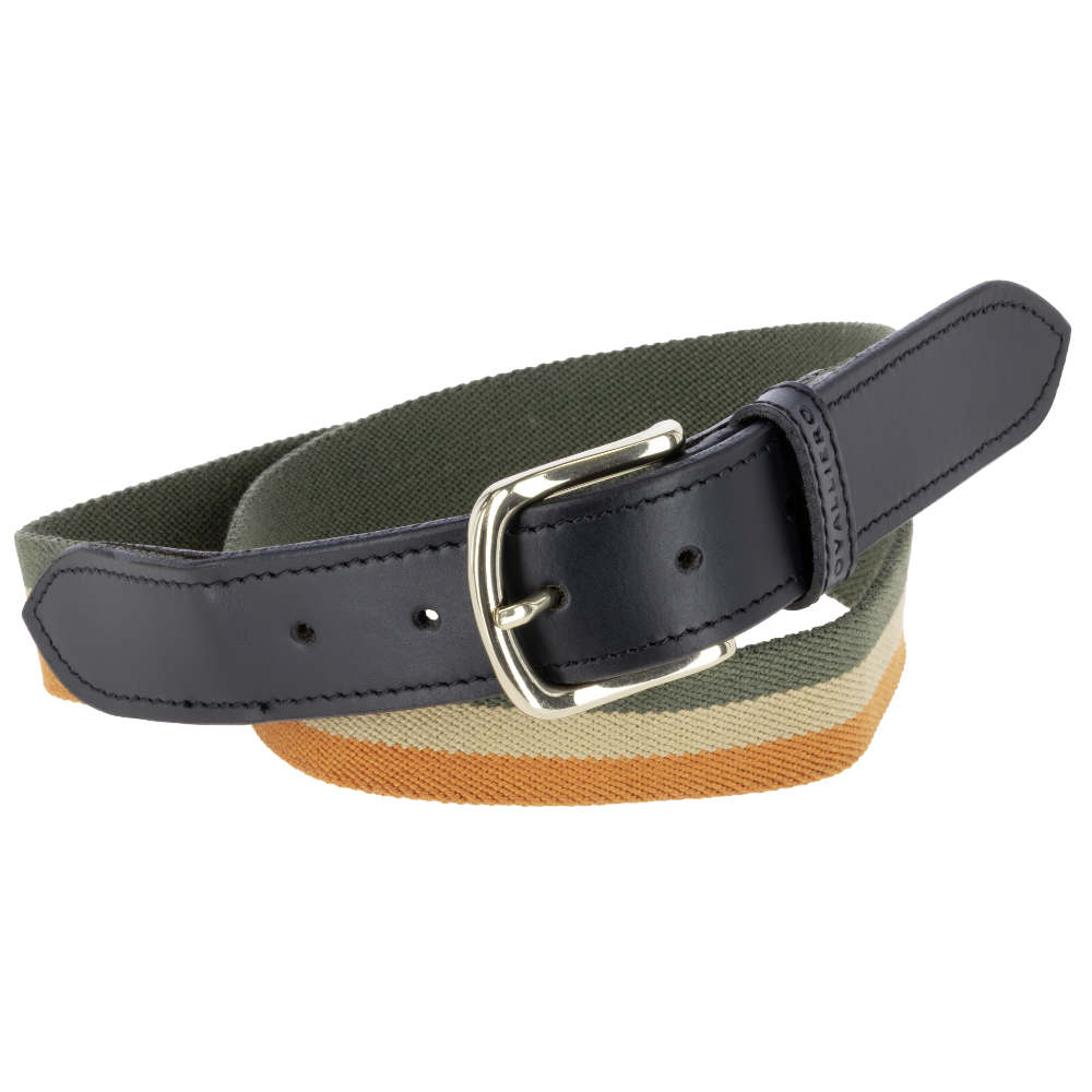 Covalliero Gürtel HW 2026 - forest green/beige/orange, Größe 85cm