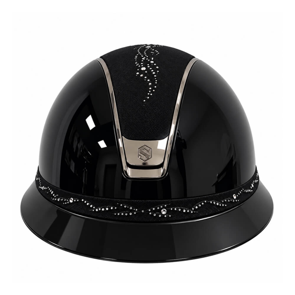 Samshield Miss Shield 2.0 Shadow Glossy Flower Swarovski mit Chrome Black Trim - schwarz, Größe M (55-58)