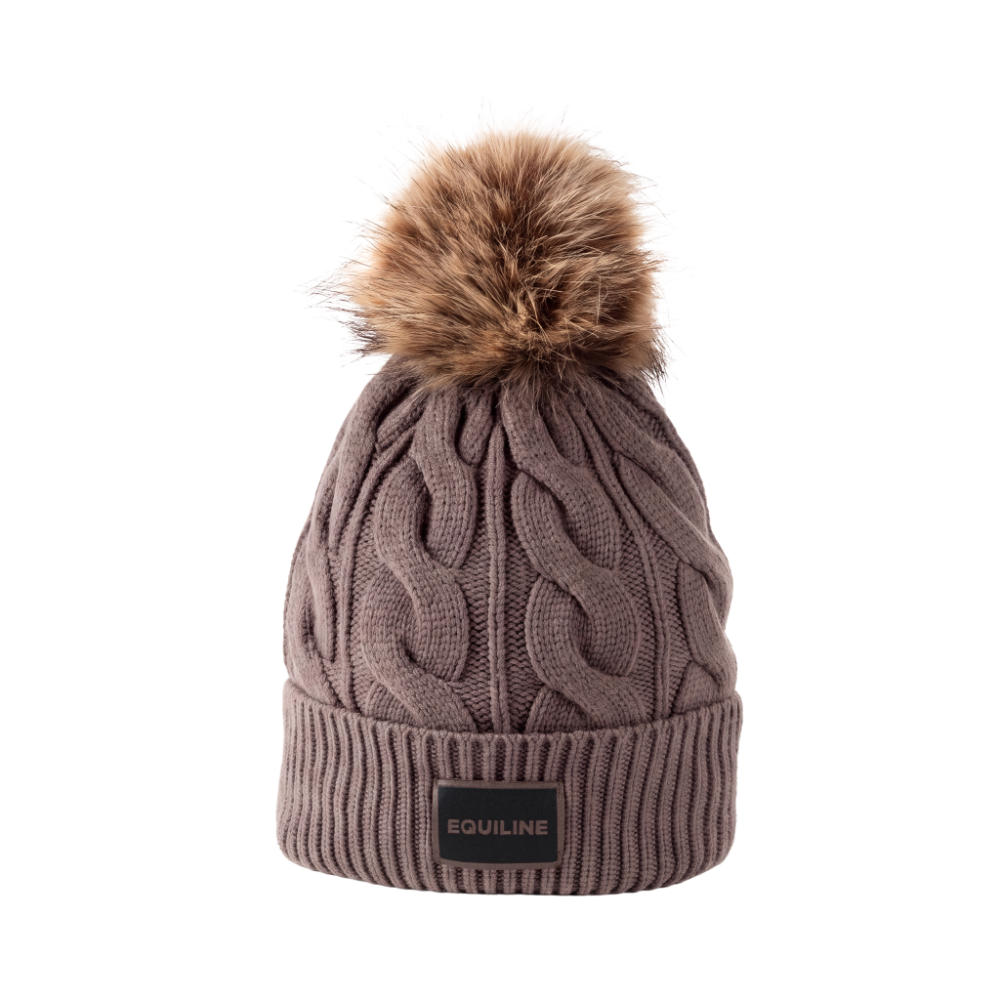 Equiline EQGAT Strickmütze mit Bommel - greige