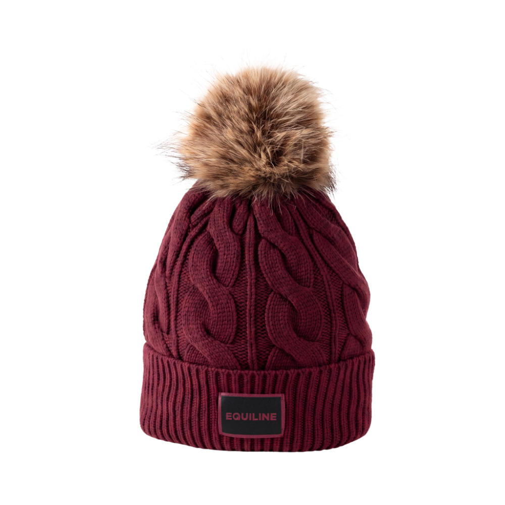 Equiline EQGAT Strickmütze mit Bommel - alpine plum