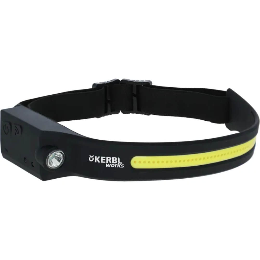 Kerbl LED Kopflampe HeadFire 280 sensor mit Sensor, wiederaufladbar, 800 mAh - schwarz, Größe 800 mAh
