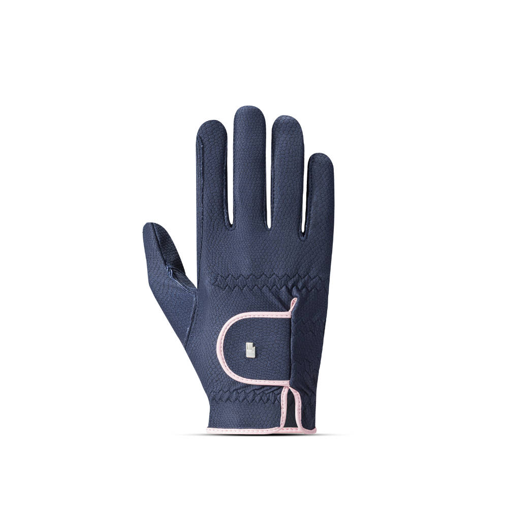 Roeckl LONA Light & Grip Reithandschuh - navy/vintage pink, Größe 8