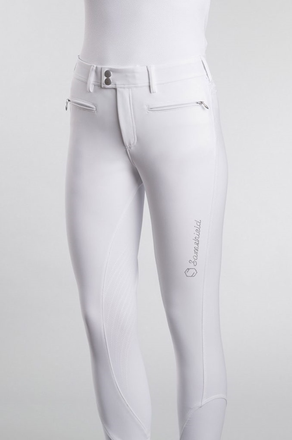 Samshield Adele 1.0 3/4-Besatzreithose Damen - weiss, Größe 46