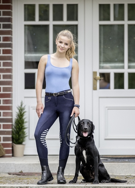 USG Kniegripreithose Kinder Lucia Jeans - denim/marine, Größe 164