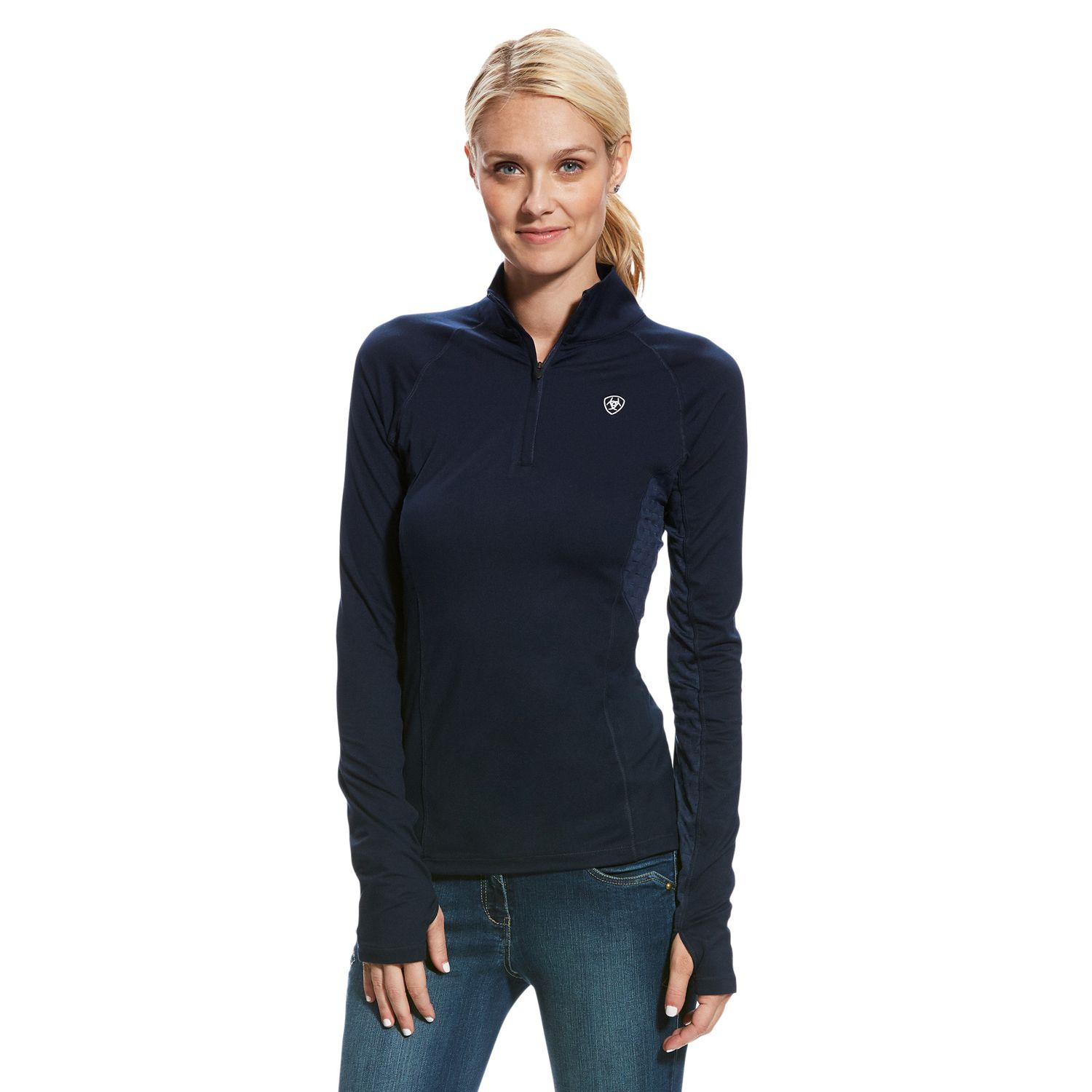 Ariat Lowell 2.0 Zip Baselayer Damen - navy, Größe XS