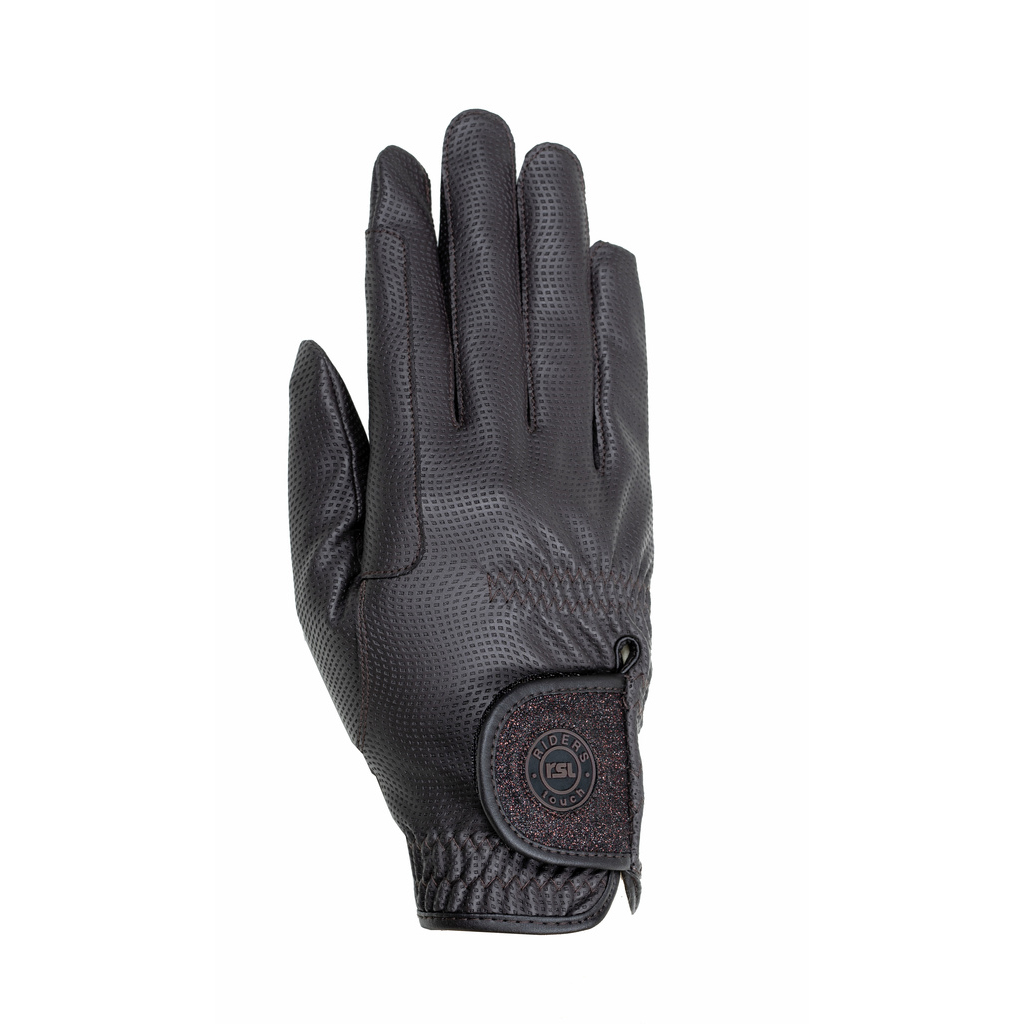 RSL Sydney Handschuh mit Glitzer - braun, Größe XXS