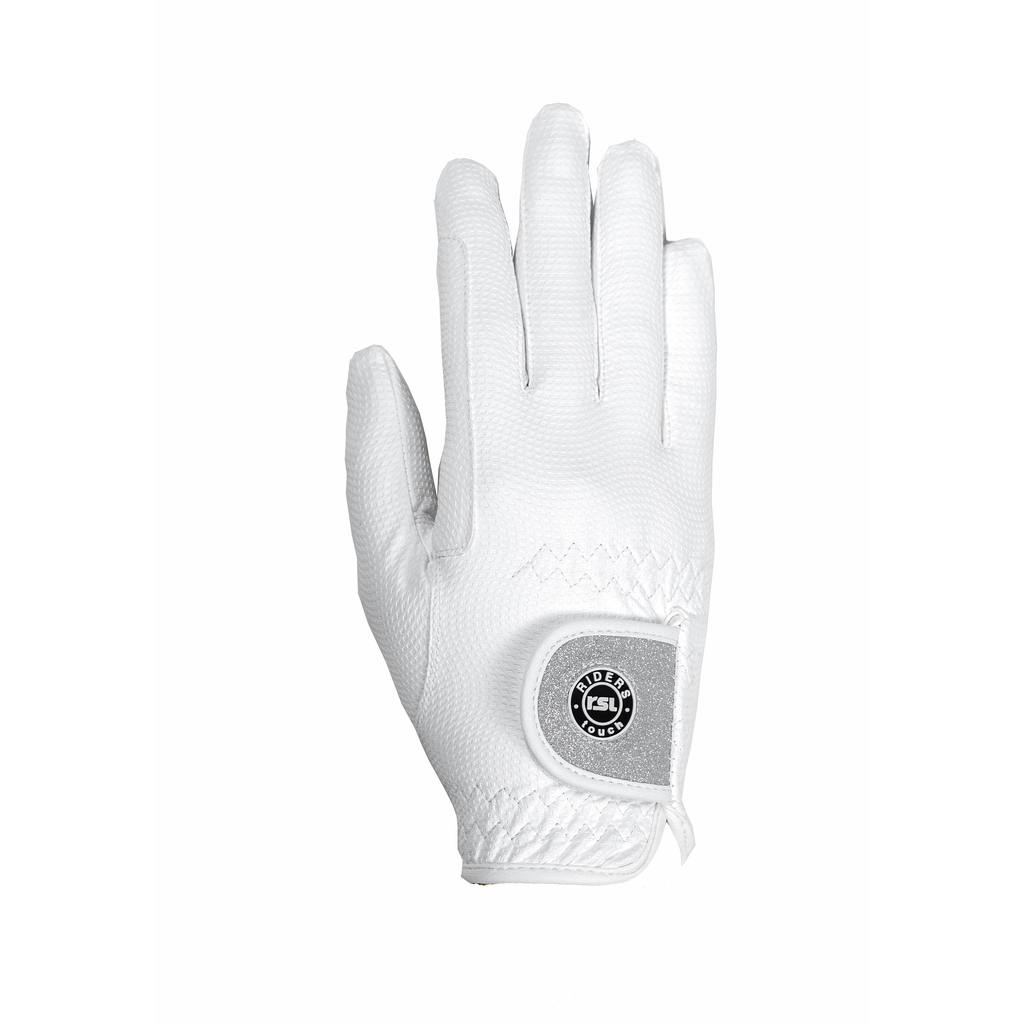 RSL Sydney Handschuh mit Glitzer - weiss, Größe L