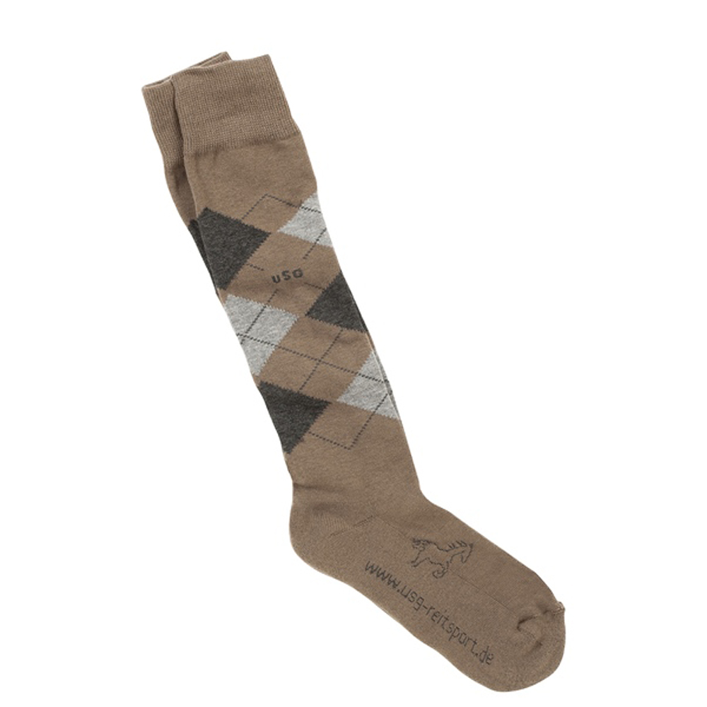 USG "Original Sockies" Kniestrümpfe - macchiato/hellgrau/dunkelgrau, Größe 29/35