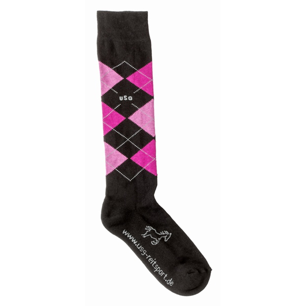 USG "Original Sockies" Kniestrümpfe - schwarz/pink/rosa, Größe 29/35