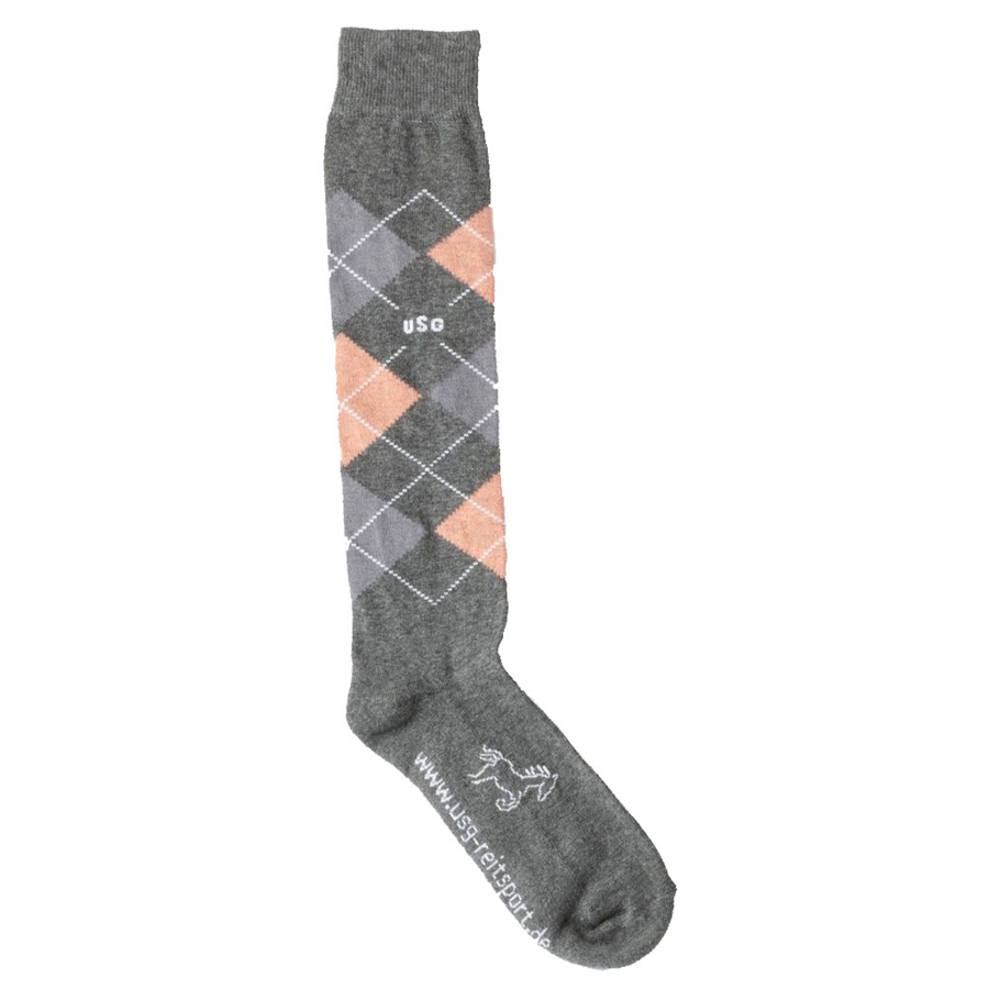 USG "Original Sockies" Kniestrümpfe - grau/apricot/hellgrau, Größe 29/35