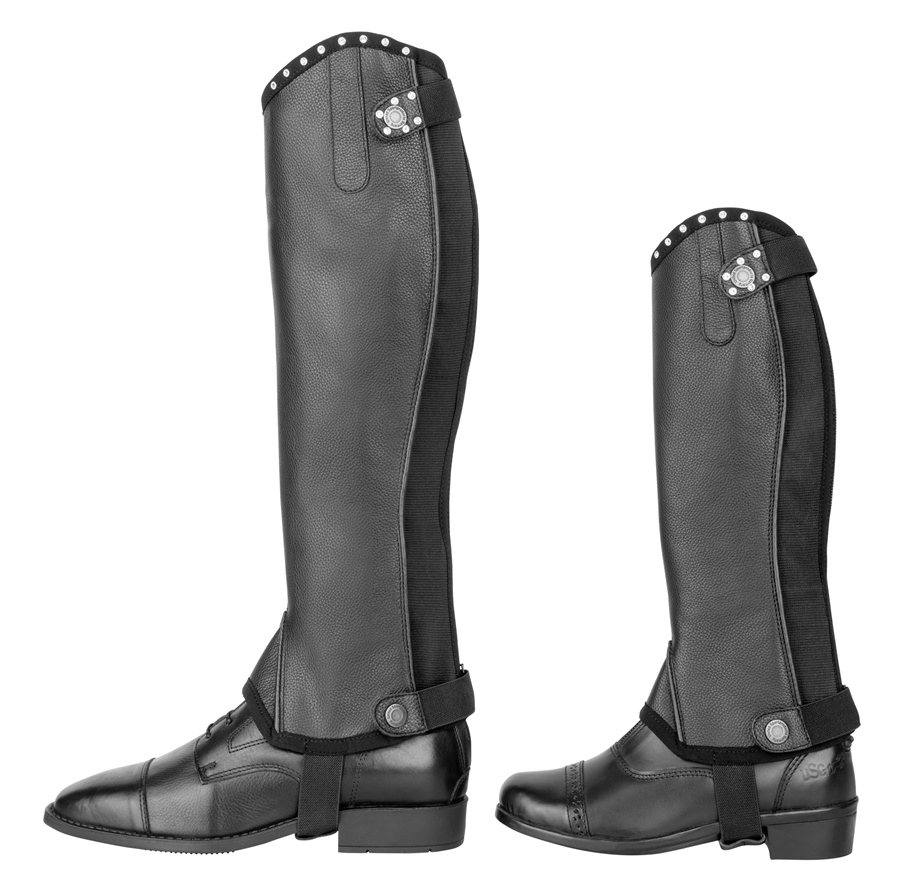 USG Modena Leder-Mini-Chaps Kinder - schwarz, Größe XXS