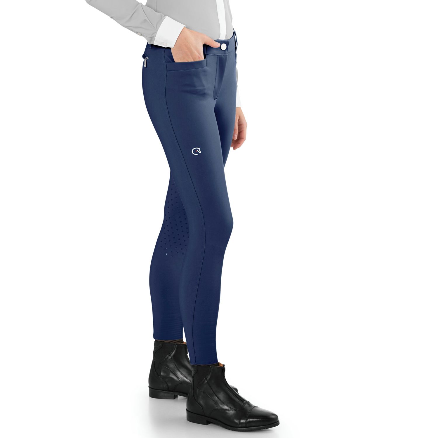 EGO7 Jumping EJ Kniegrip Reithose Damen - steel blue, Größe 36