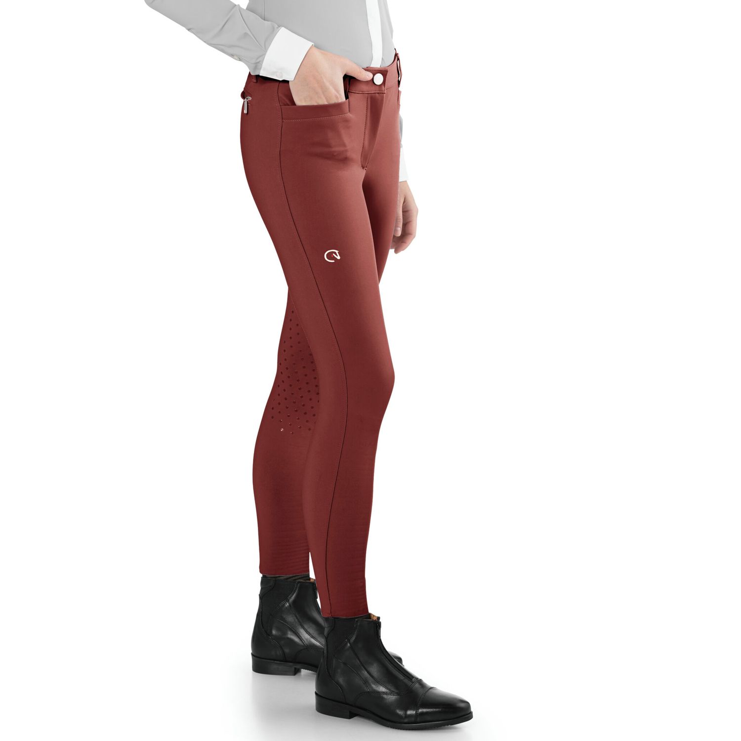 EGO7 Jumping EJ Kniegrip Reithose Damen - brick, Größe 38