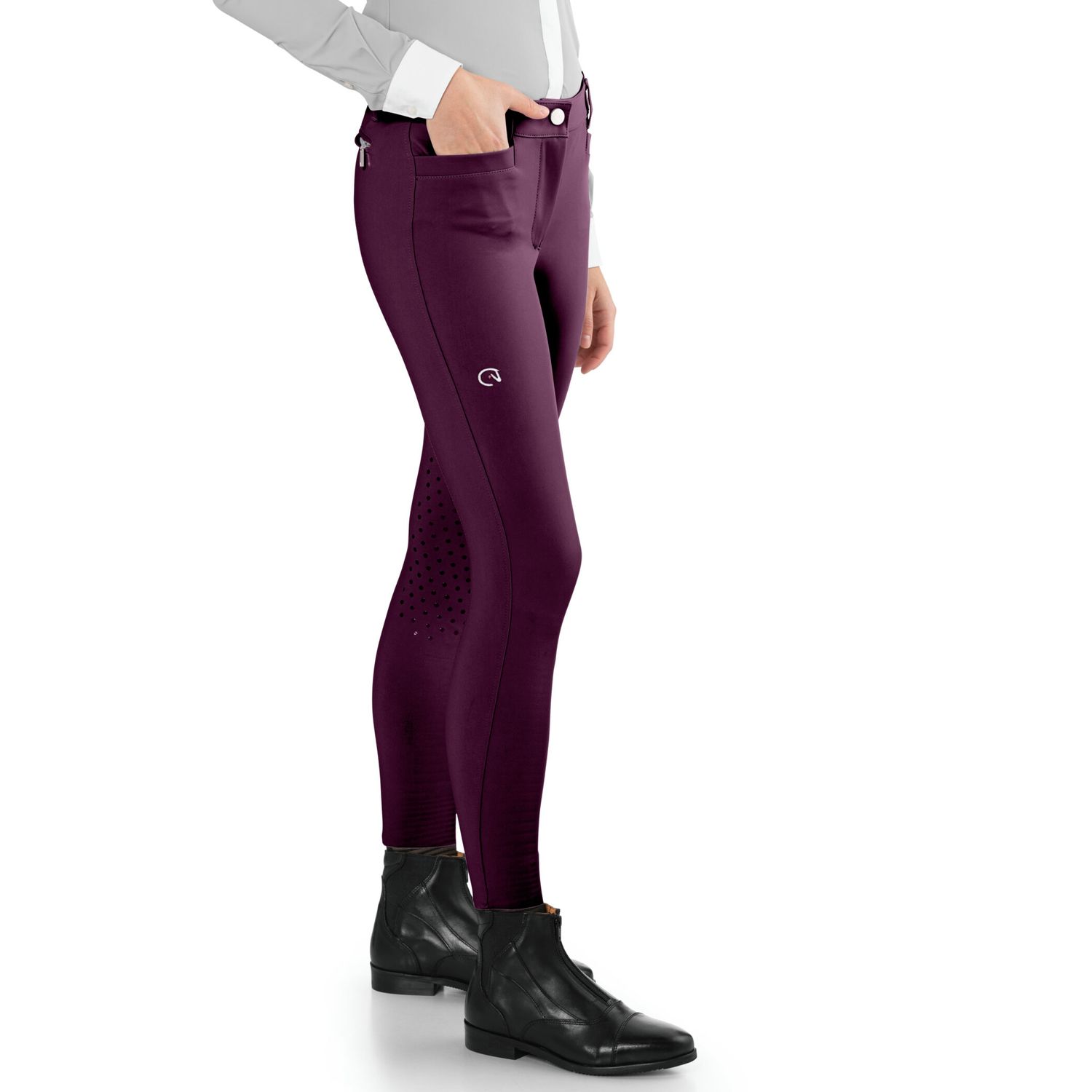 EGO7 Jumping EJ Kniegrip Reithose Damen - bordeaux, Größe 38