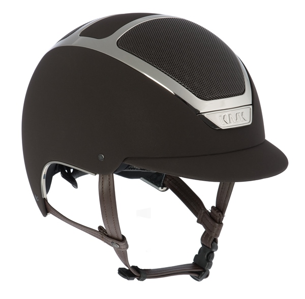 KASK Dogma Chrome Light Silver Frame Reithelm inkl. Liner "Vorgängermodell" - schwarz/silber, Größe 61