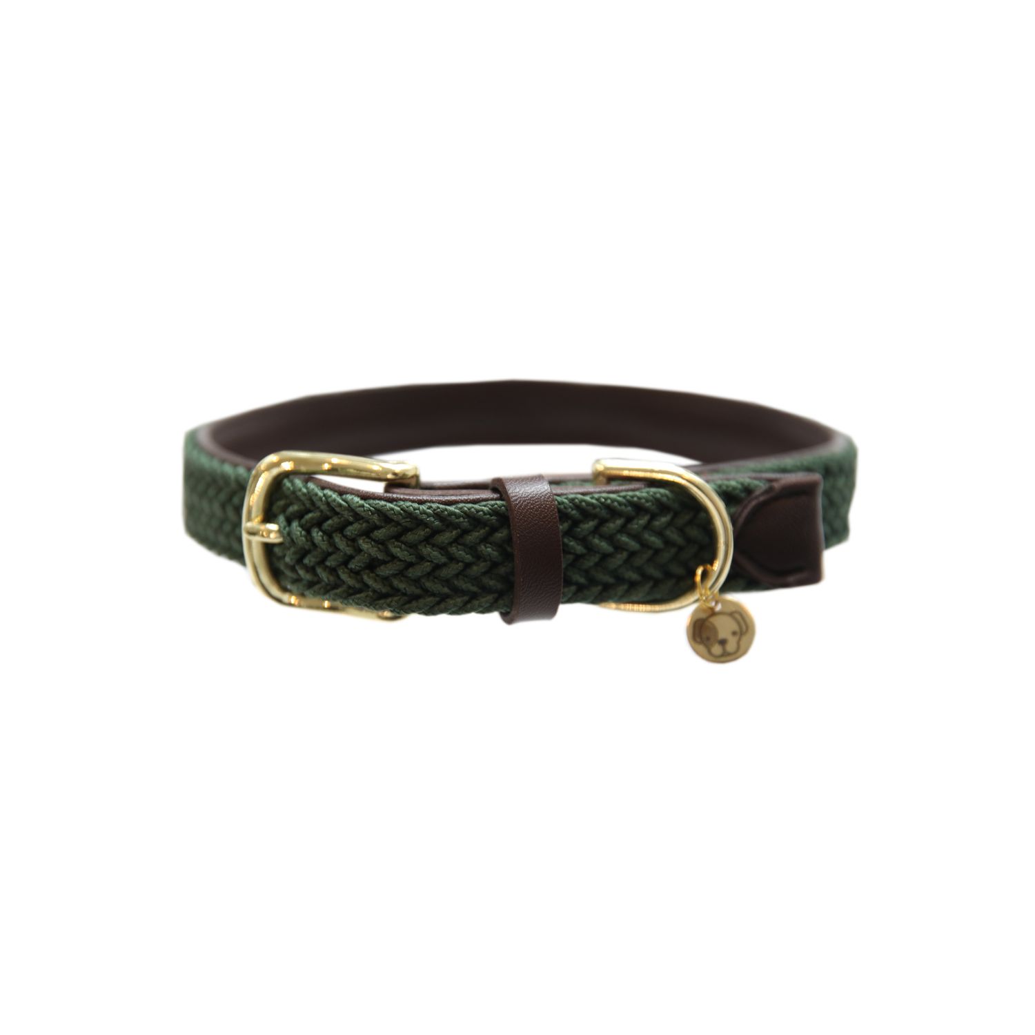 Kentucky Dogwear Hundehalsband geflochten Nylon - grün, Größe M