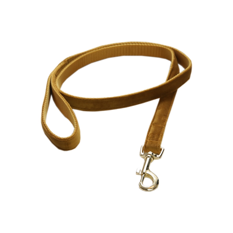 Kentucky Dogwear Velvet Dog Lead Hundeleine 1,2 m - senfgelb