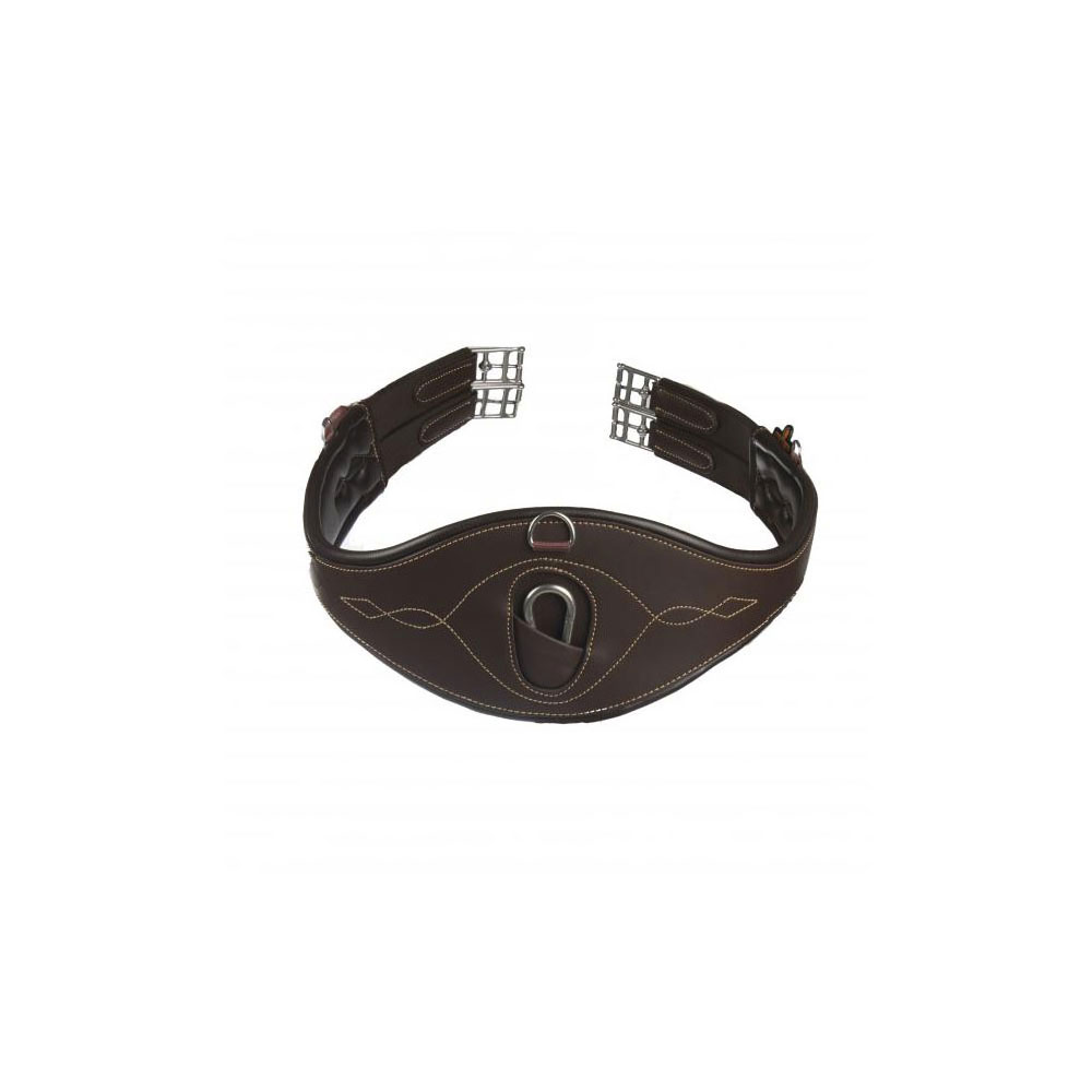 Kentucky Horsewear Sattelgurt anatomisch Leder - braun, Größe 135