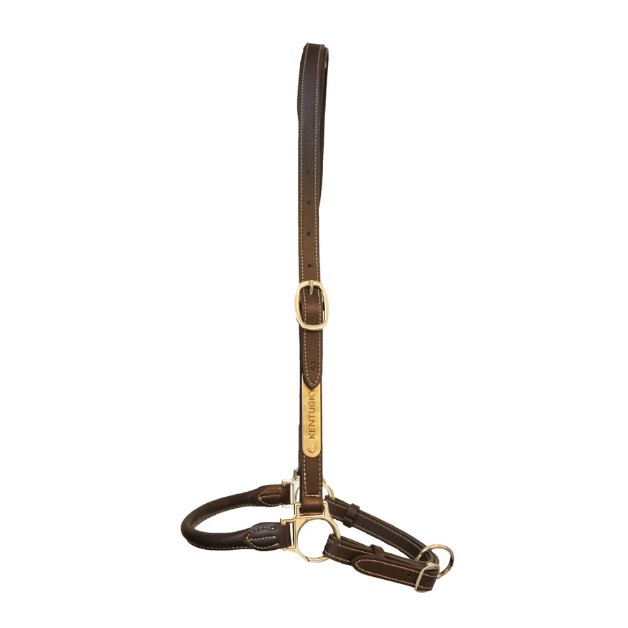 Kentucky Horsewear Grooming Halfter Lederimitat - braun, Größe WB