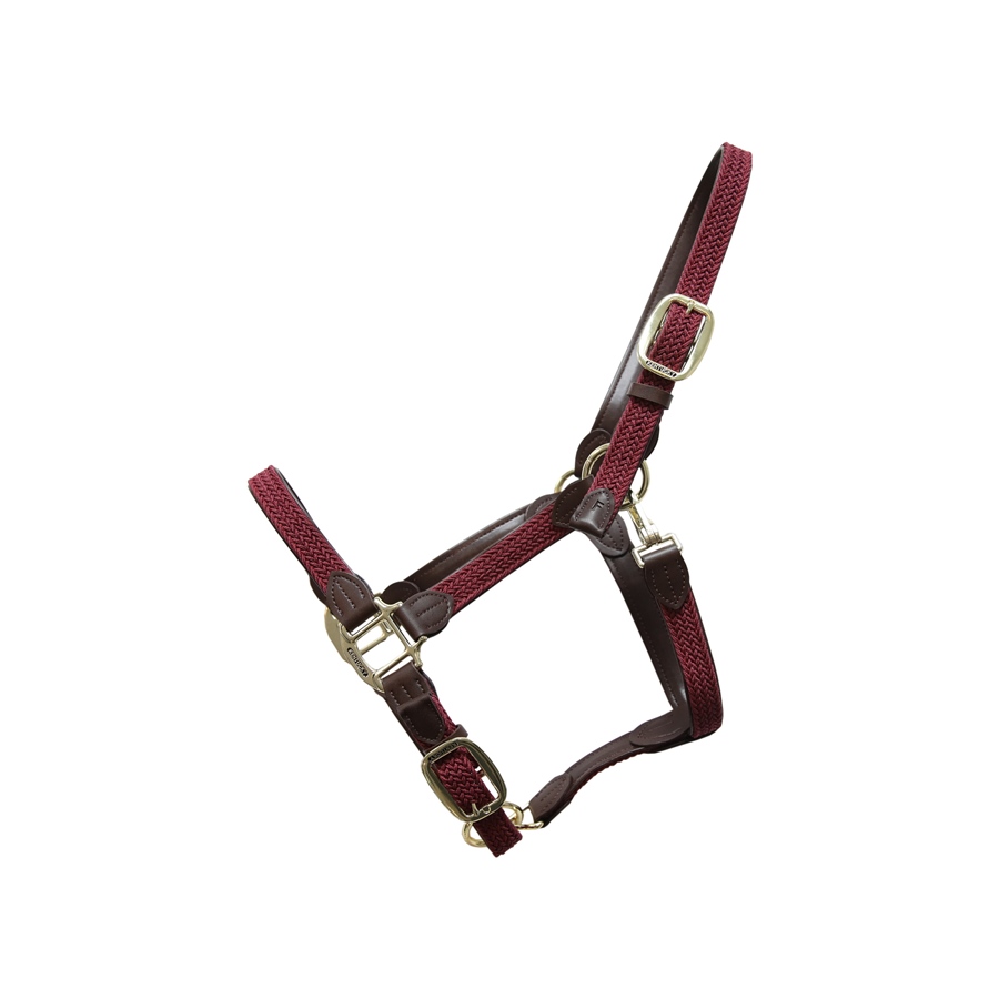 Kentucky Horsewear Plaited Nylon Stallhalfter - bordeaux, Größe VB