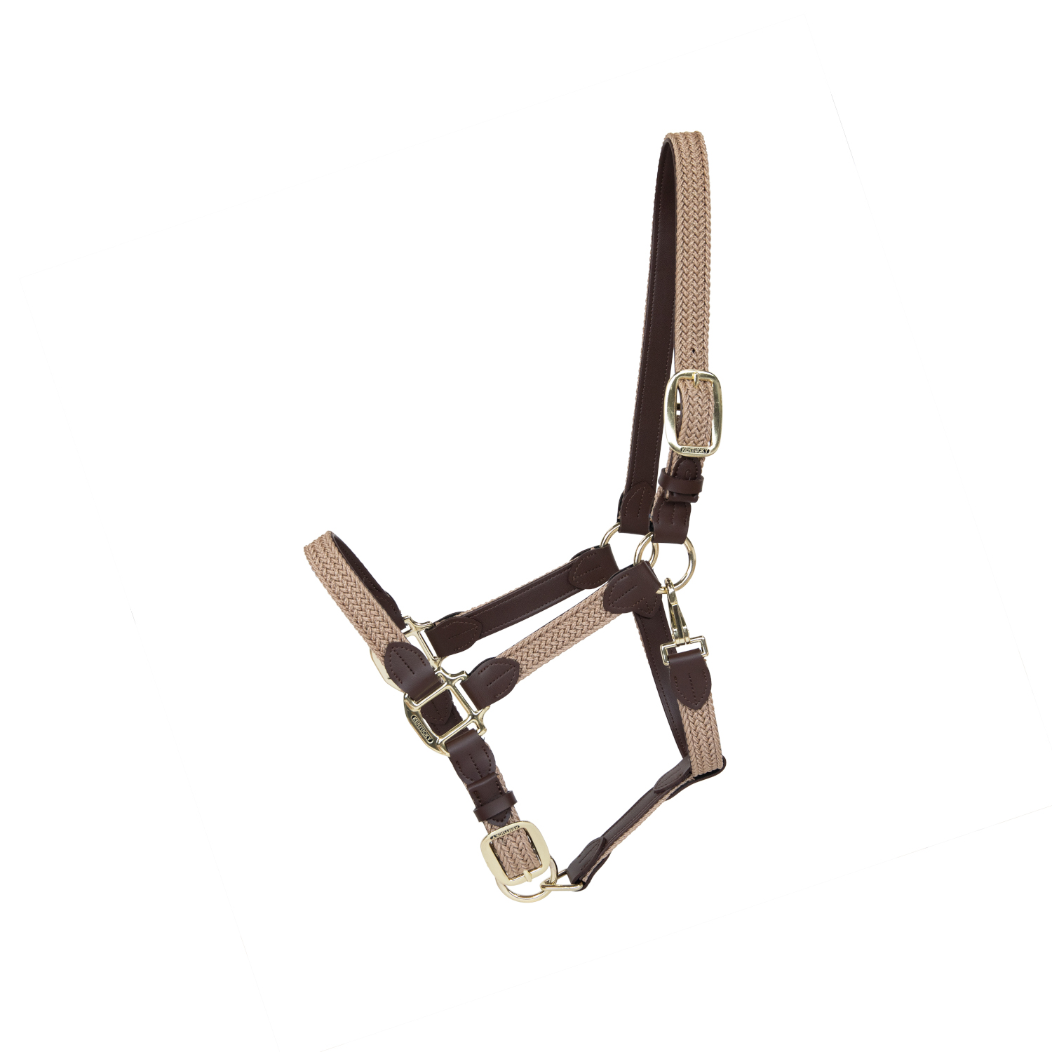 Kentucky Horsewear Plaited Nylon Stallhalfter - beige, Größe VB