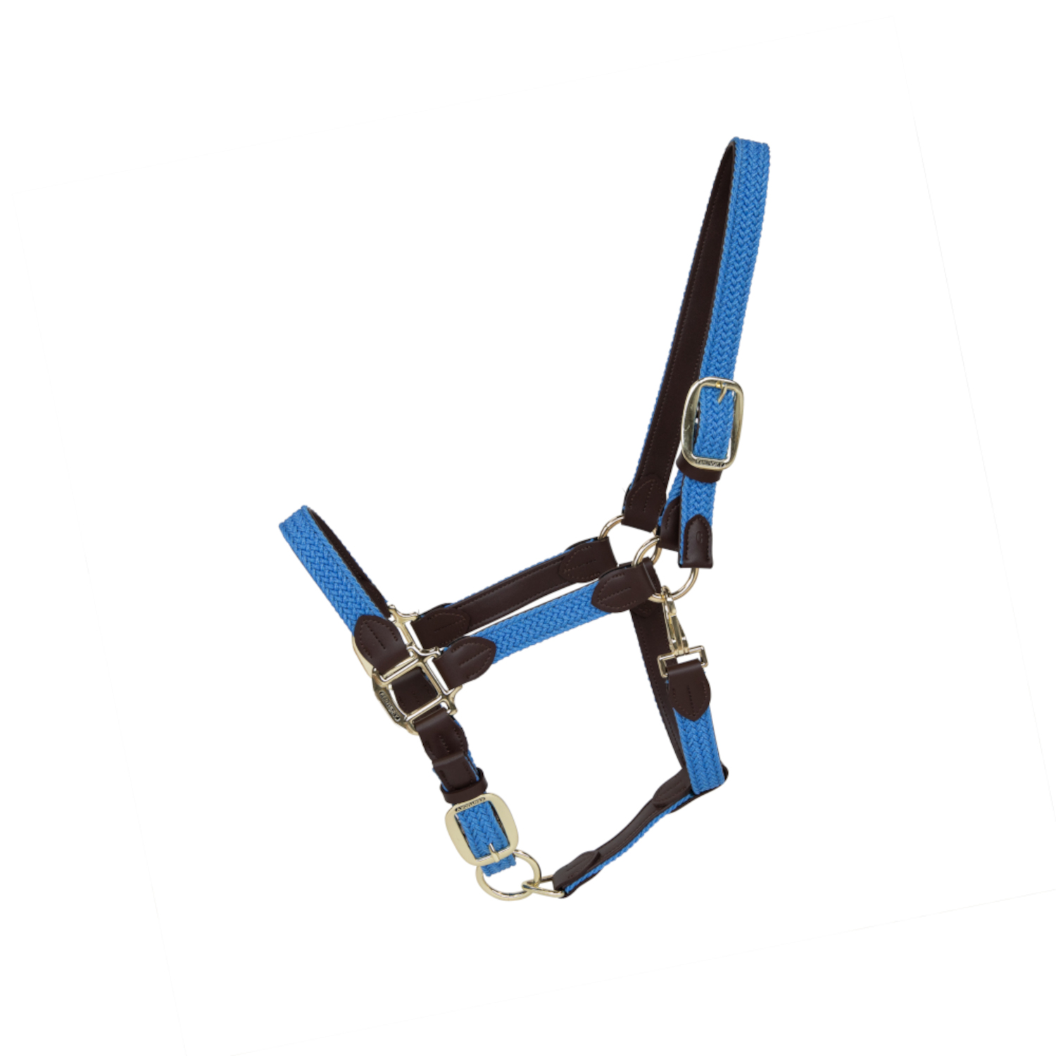 Kentucky Horsewear Plaited Nylon Stallhalfter - hellblau, Größe VB
