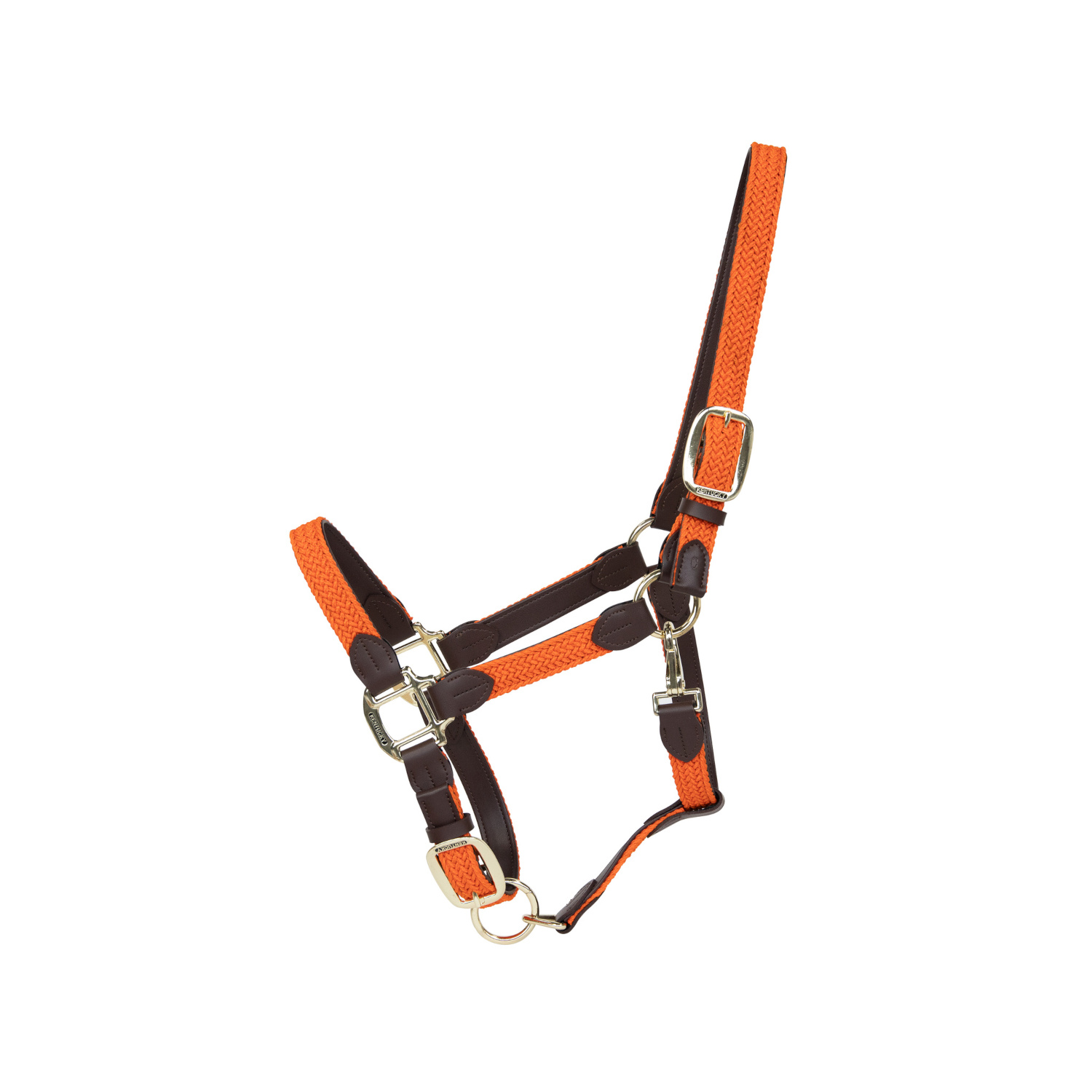 Kentucky Horsewear Plaited Nylon Stallhalfter - orange, Größe VB