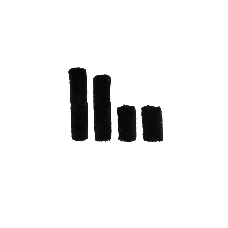Kentucky Horsewear Halfter-Set Fellimitat 4 Teile - schwarz