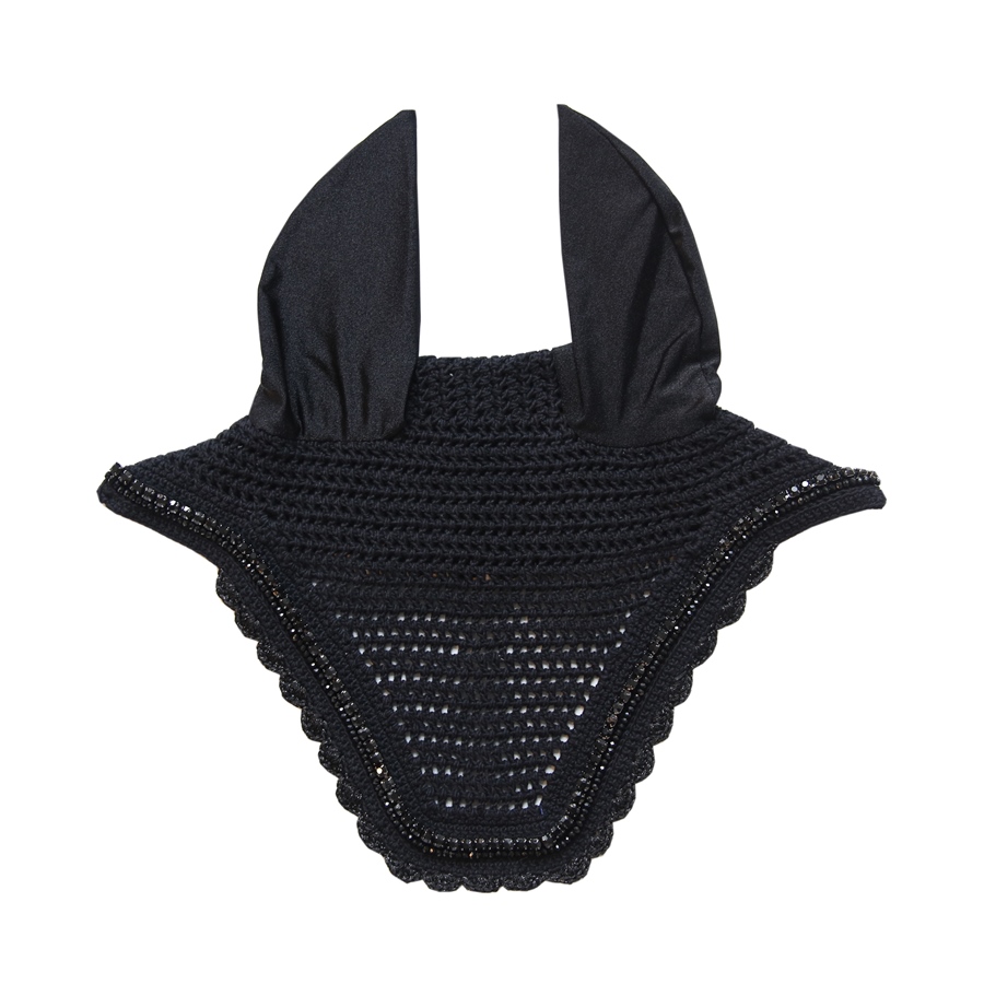 Kentucky Horsewear Wellington Stone & Pearl Soundless Fliegenohren - schwarz, Größe WB