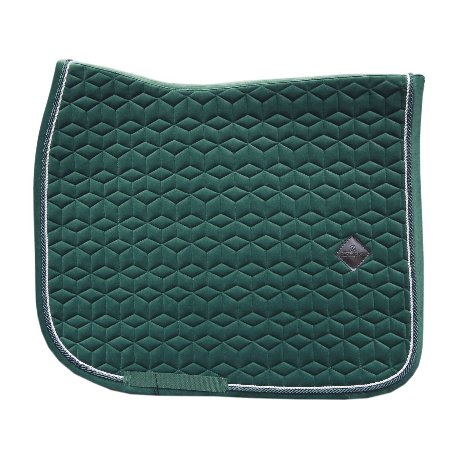 Kentucky Horsewear Samt Velvet Schabracke - darkgreen, Größe SR