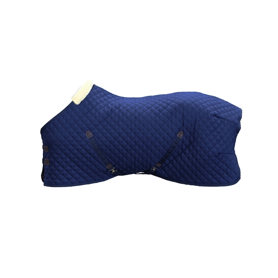 Kentucky Horsewear Stalldecke mit künstlichem Kaninchenfell 400g - navy, Größe 70