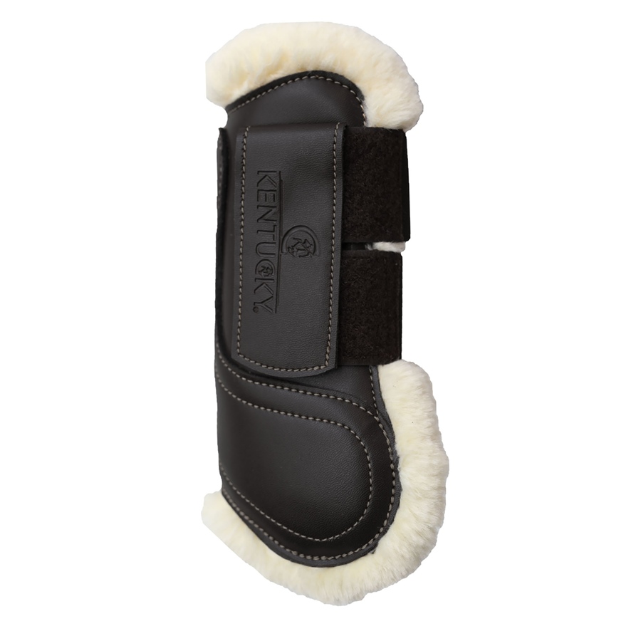 Kentucky Horsewear Hook & Loop Kunstlammfell Ledergamasche