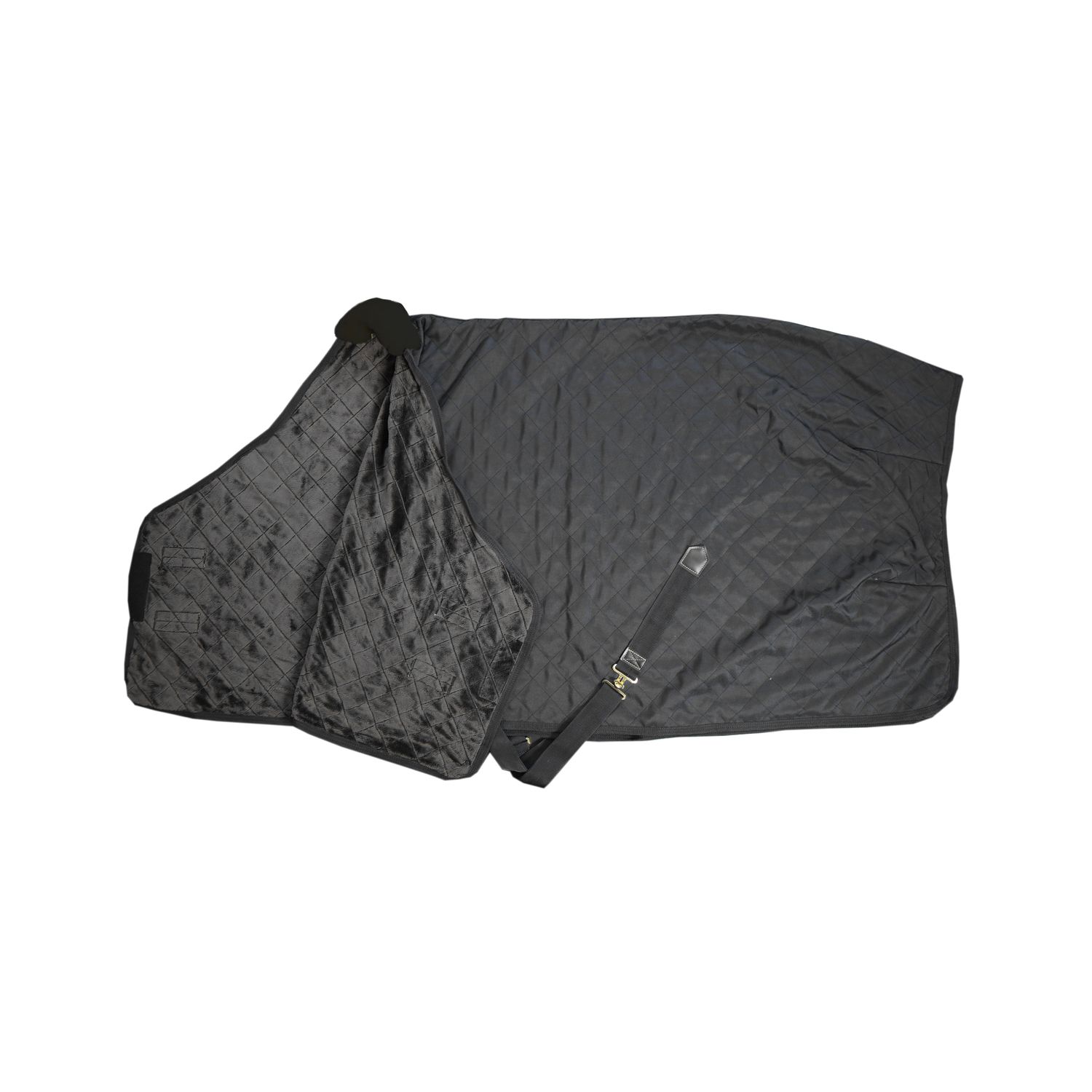 Kentucky Horsewear Stable Rug Stalldecke mit künstlichem Kaninchenfell 0g - black, Größe 155