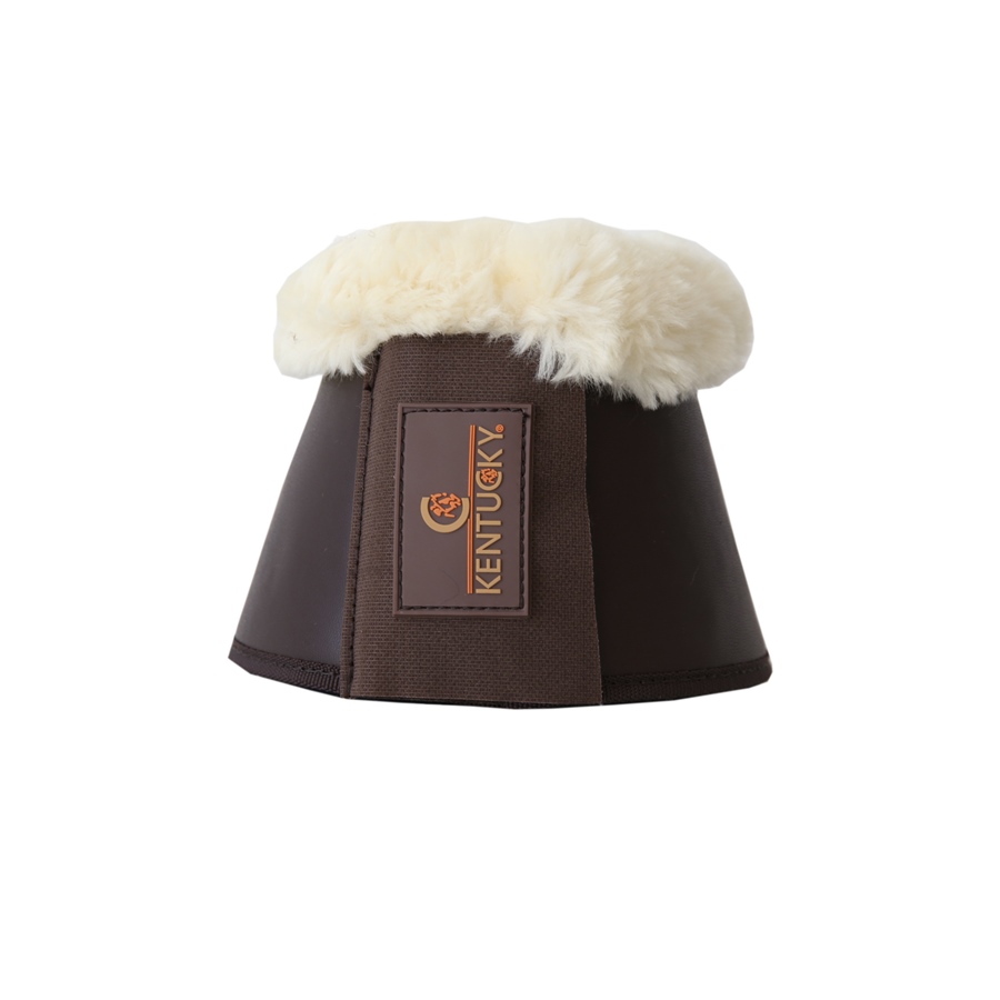 Kentucky Horsewear Leder Sheepskin Hufglocken - braun/natur, Größe XL