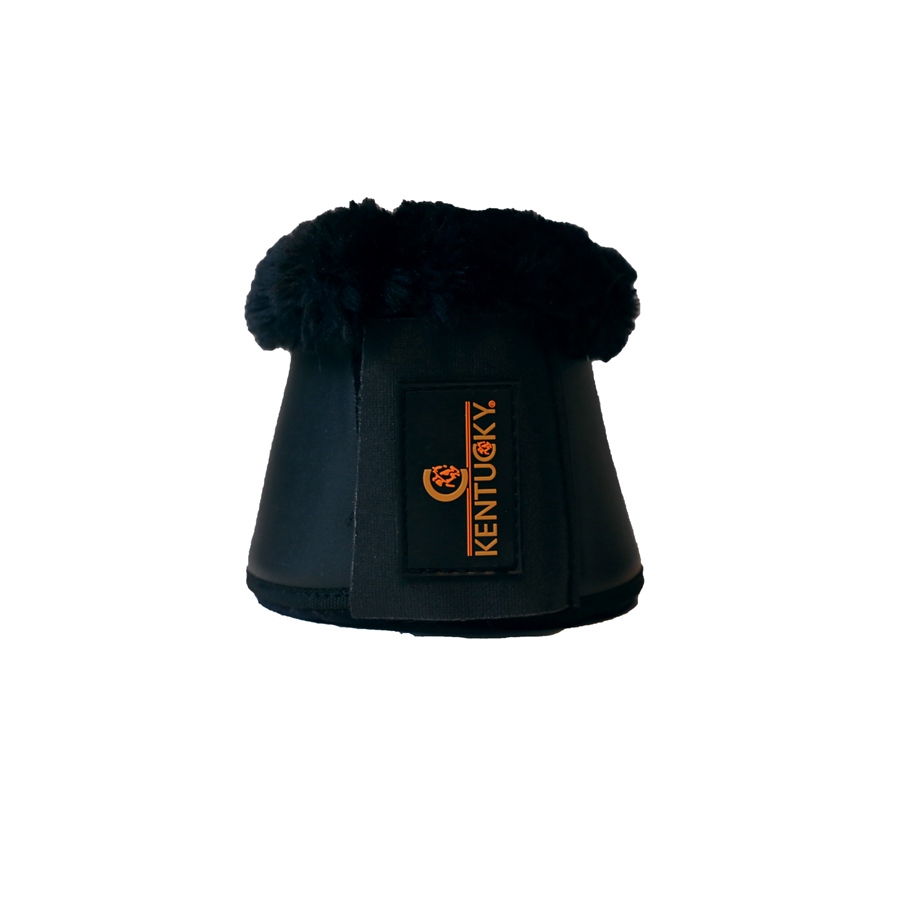Kentucky Horsewear Leder Sheepskin Hufglocken - schwarz/schwarz, Größe L