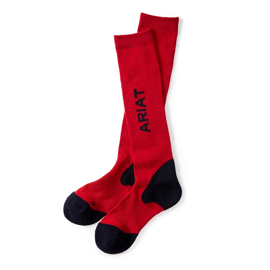 Ariat AriatTek Performance Socks - rot, Größe onesize