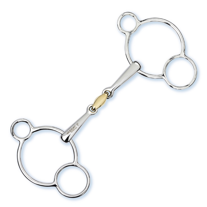 Stübben Steeltec 3-Ring Trense Sweet Kupfer 18 mm - Größe 125