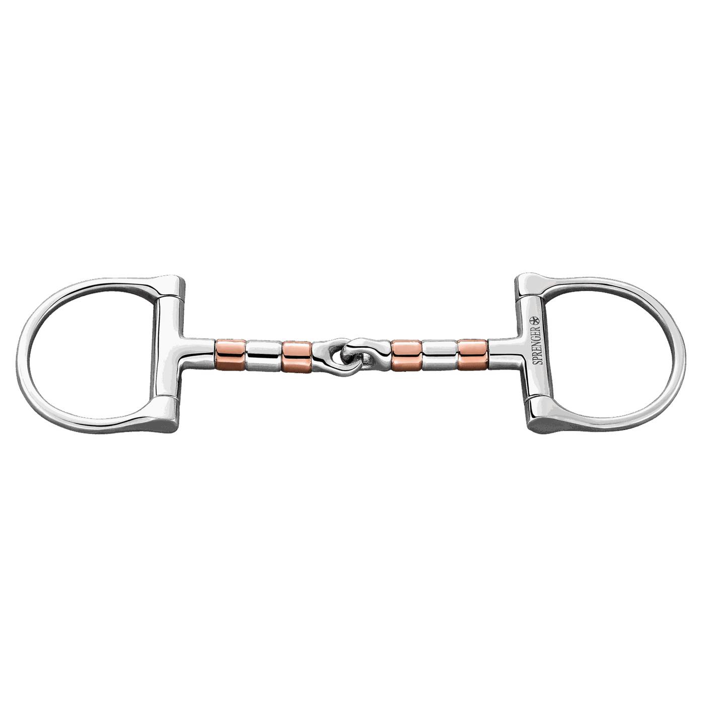 Sprenger D-Ring Kupfer-Rollengebiss einfach gebrochen 13mm - Größe 125