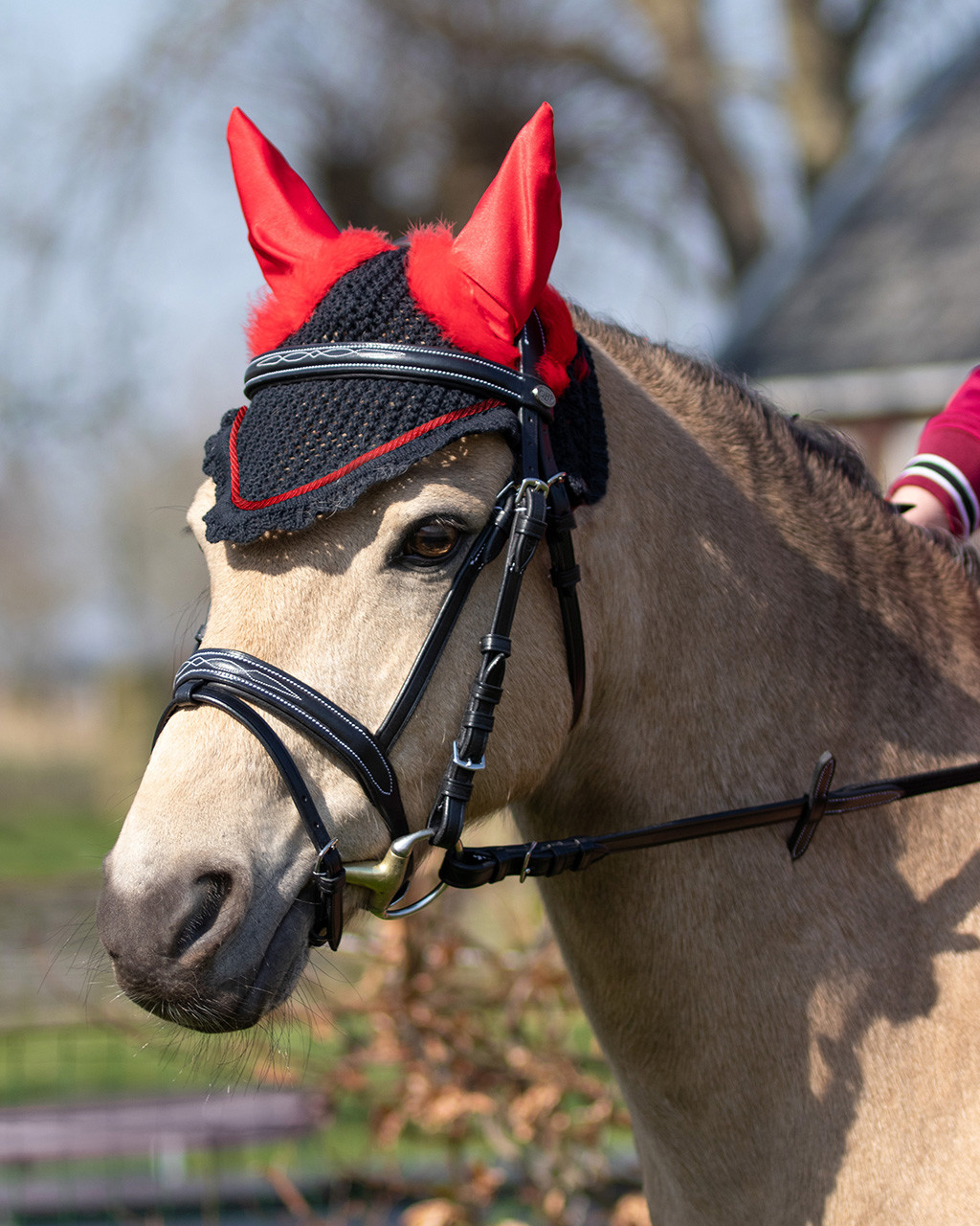 Qhp Teufel Ohrhaube Halloween