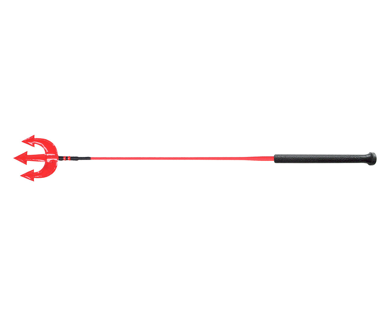 QHP Halloween Reitgerte - Rot, Größe 65cm