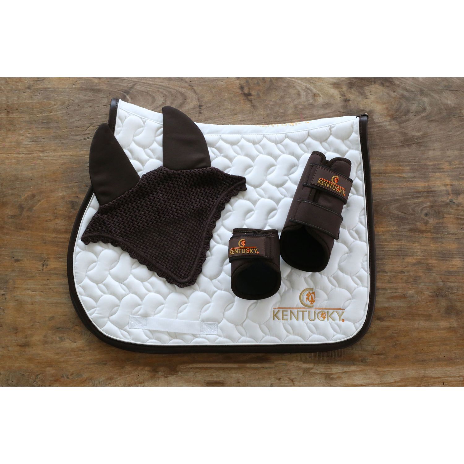 Kentucky Horsewear Schabracke Absorb mit Kentucky-Logo - weiß