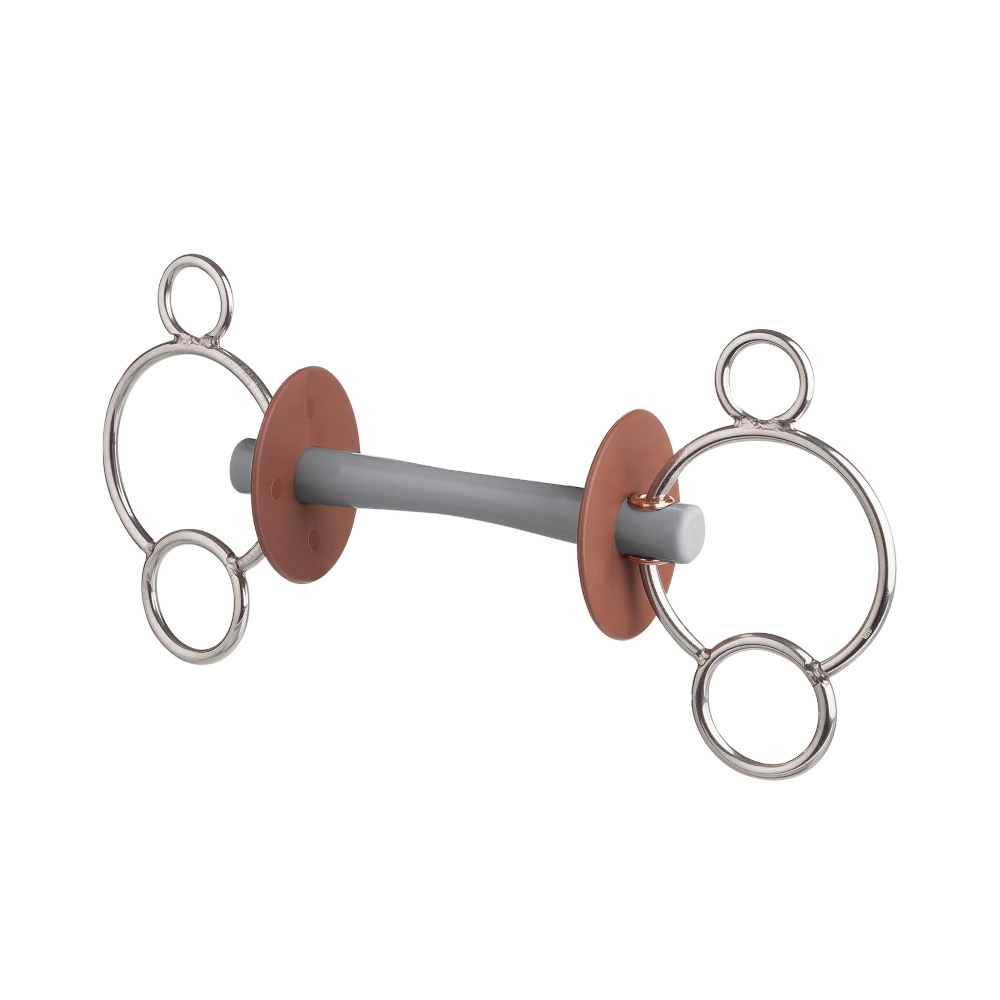 beris 3-Ring Gebiss Comfortstange hart - Größe 130mm