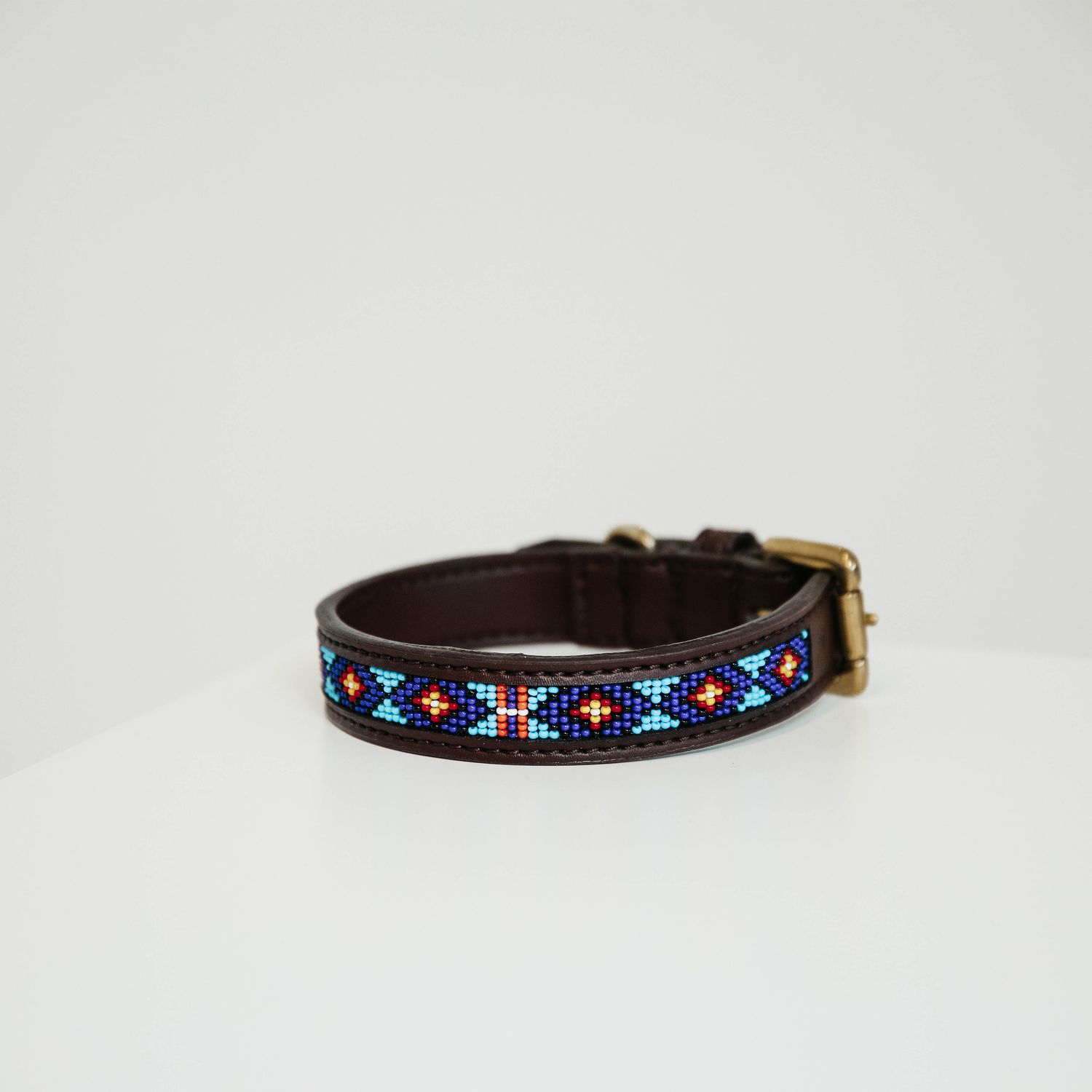 Kentucky Dogwear handgemachtes Halsband Pearls - blue, Größe XL
