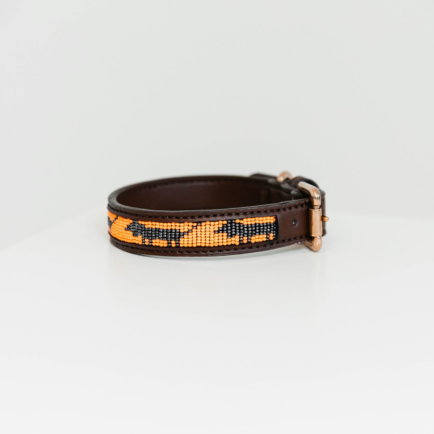 Kentucky Dogwear handgemachtes Halsband Pearls - orange dog, Größe XL