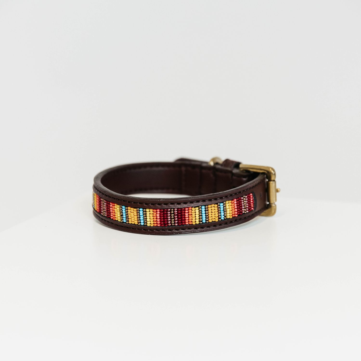 Kentucky Dogwear handgemachtes Halsband Pearls - mix orange, Größe XL